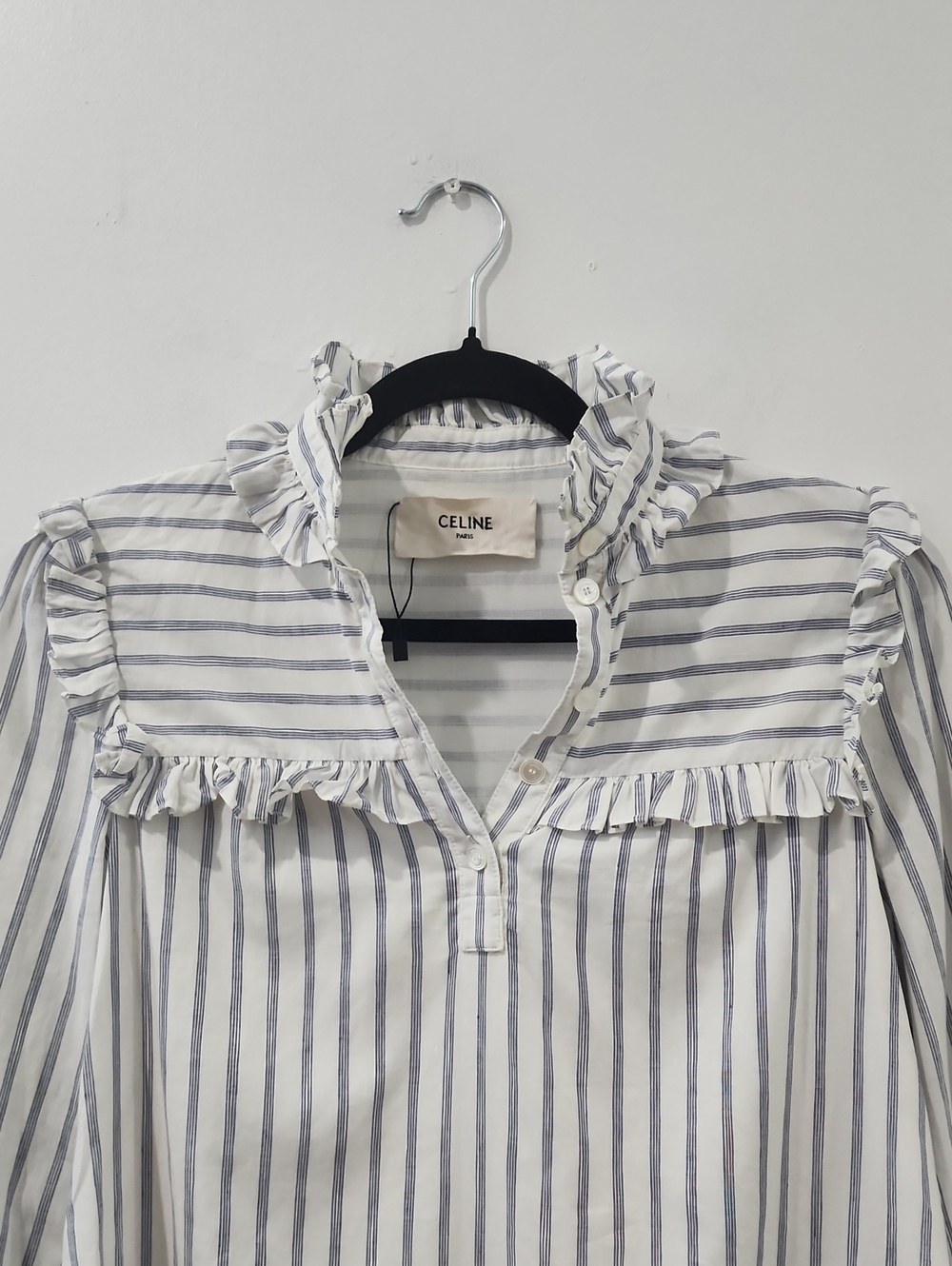 Celine Striped Ruffle Dresss - Picture 2 of 13